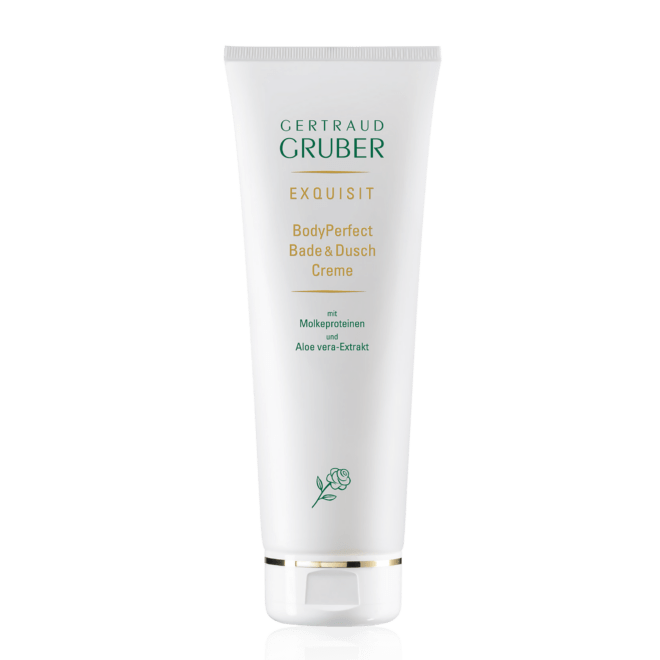 Produktfoto, gertraud gruber kosmetik, exquisit bodyperfect bade & duschcreme